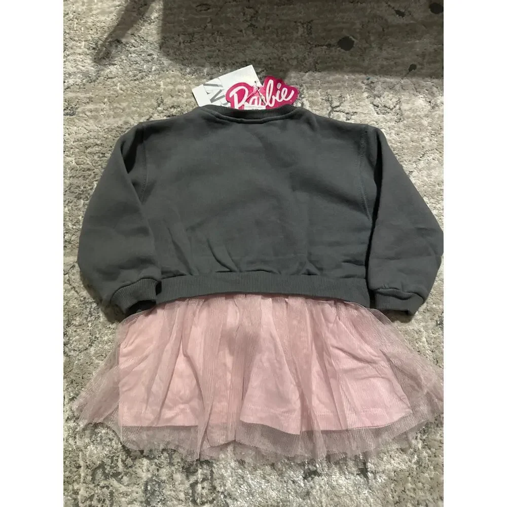 Zara BARBIE MATTEL MIXED TULLE DRESS Pink 12-18‎ Months